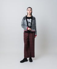 RSSAG10560 TRUNK HIROKO KOSHINO(ヒロココシノ) 杢調Vネックニットカーディガン ダークグレー