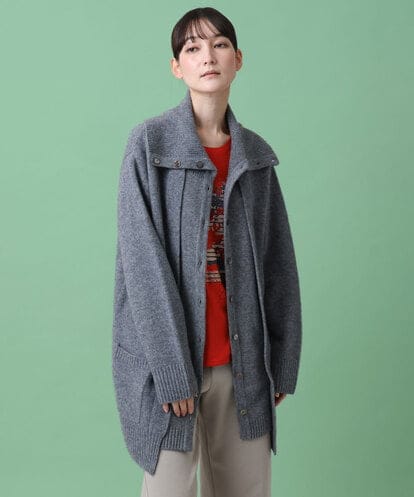 RSSAG18690 TRUNK HIROKO KOSHINO レイヤードライクウールニットコート