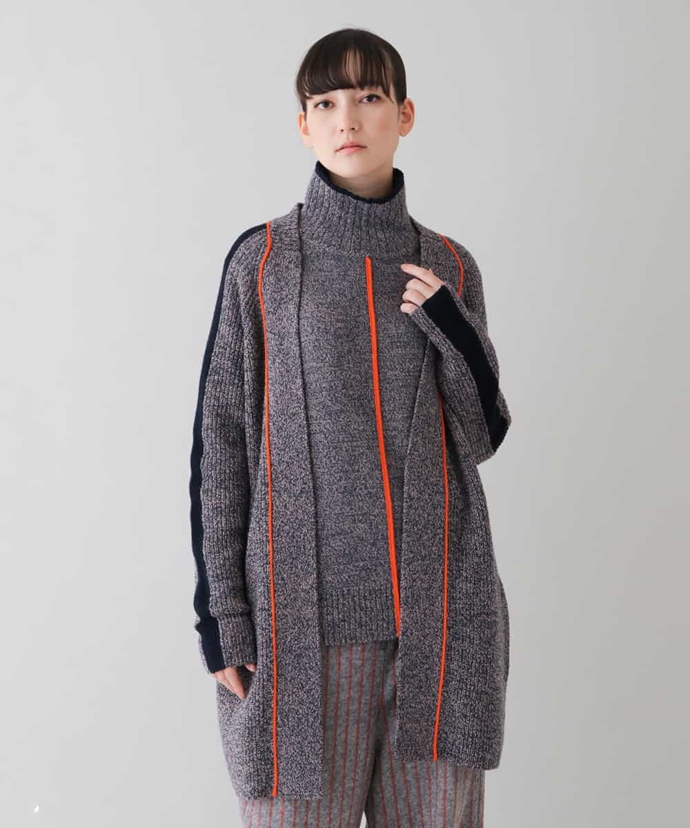 RSSAS60490 TRUNK HIROKO KOSHINO(ヒロココシノ) ミックスヤーンニットカーディガン ピンク