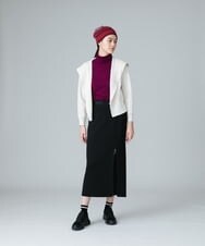 RSSAW55330 TRUNK HIROKO KOSHINO(ヒロココシノ) 両畦リブニットフードジャケット ベージュ