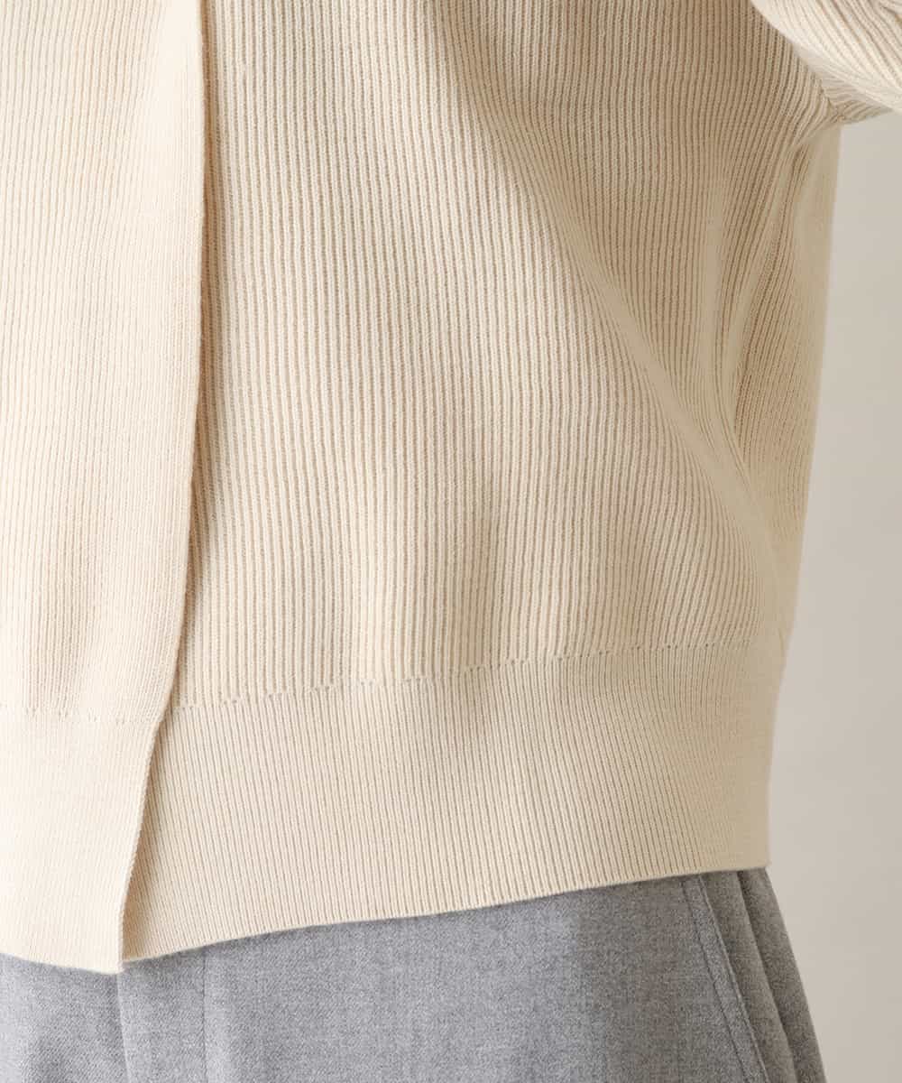 RSSAW55330 TRUNK HIROKO KOSHINO(ヒロココシノ) 両畦リブニットフードジャケット ベージュ