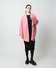 RSSCD16630 TRUNK HIROKO KOSHINO(ヒロココシノ) ミラノリブショールカラーコート ライトグレー