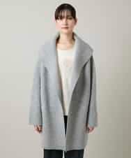 RSSCD16630 TRUNK HIROKO KOSHINO(ヒロココシノ) ミラノリブショールカラーコート ライトグレー