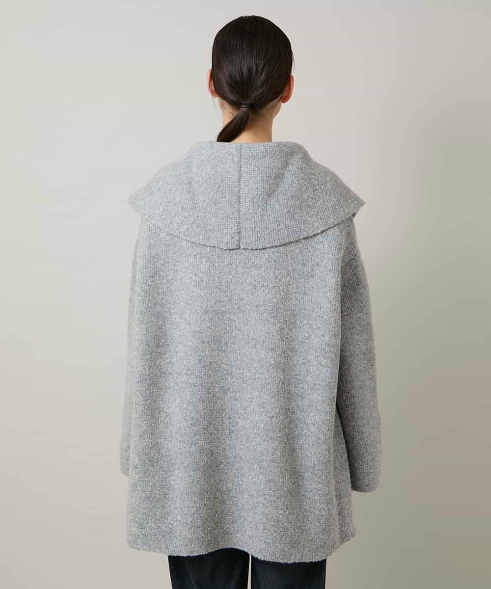 RSSCD16630 TRUNK HIROKO KOSHINO(ヒロココシノ) ミラノリブショールカラーコート ライトグレー
