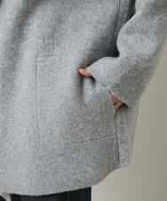 RSSCD16630 TRUNK HIROKO KOSHINO(ヒロココシノ) ミラノリブショールカラーコート ライトグレー