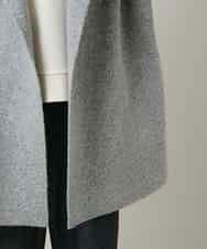 RSSCD16630 TRUNK HIROKO KOSHINO(ヒロココシノ) ミラノリブショールカラーコート ライトグレー