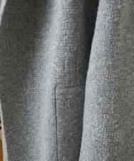 RSSCD16630 TRUNK HIROKO KOSHINO(ヒロココシノ) ミラノリブショールカラーコート ライトグレー