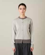 RSSFD07360 TRUNK HIROKO KOSHINO(ヒロココシノ) ソフトラメニットカーディガン グレージュ