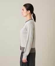 RSSFD07360 TRUNK HIROKO KOSHINO(ヒロココシノ) ソフトラメニットカーディガン グレージュ