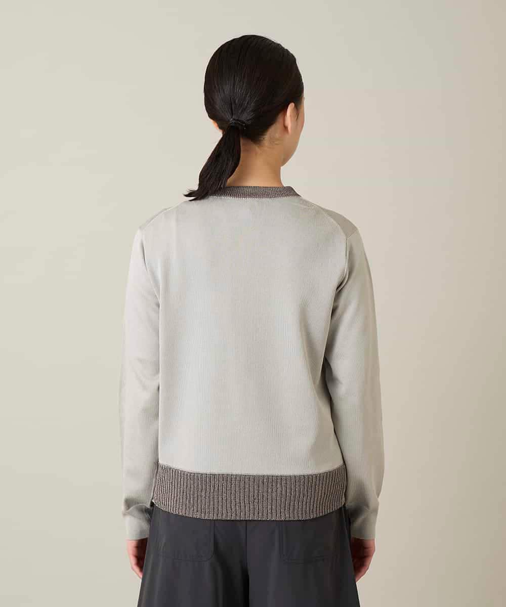 RSSFD07360 TRUNK HIROKO KOSHINO(ヒロココシノ) ソフトラメニットカーディガン グレージュ