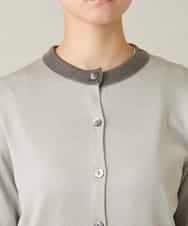 RSSFD07360 TRUNK HIROKO KOSHINO(ヒロココシノ) ソフトラメニットカーディガン グレージュ