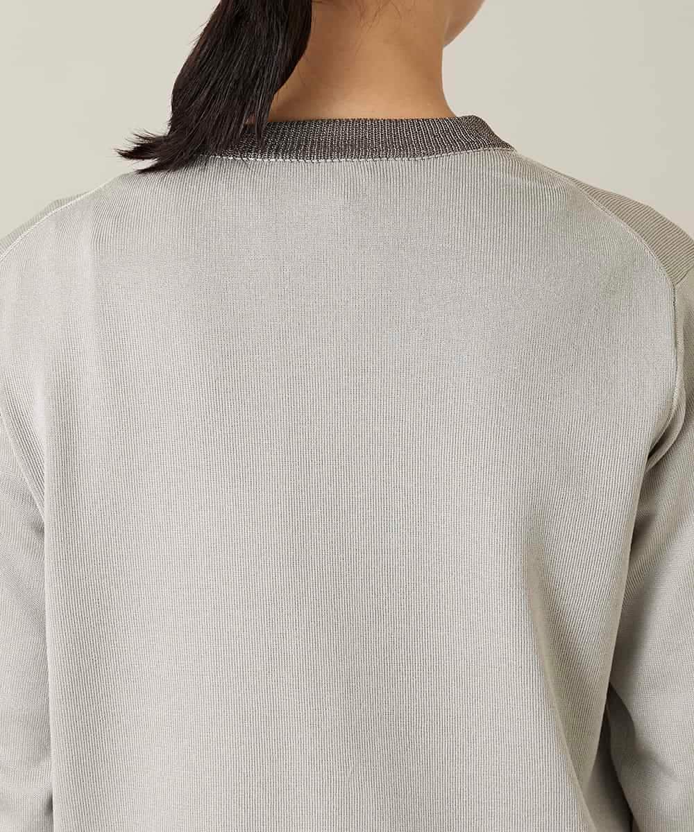 RSSFD07360 TRUNK HIROKO KOSHINO(ヒロココシノ) ソフトラメニットカーディガン グレージュ