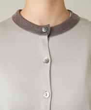 RSSFD07360 TRUNK HIROKO KOSHINO(ヒロココシノ) ソフトラメニットカーディガン グレージュ