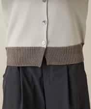 RSSFD07360 TRUNK HIROKO KOSHINO(ヒロココシノ) ソフトラメニットカーディガン グレージュ