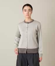 RSSFD07360 TRUNK HIROKO KOSHINO(ヒロココシノ) ソフトラメニットカーディガン グレージュ