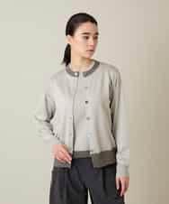 RSSFD07360 TRUNK HIROKO KOSHINO(ヒロココシノ) ソフトラメニットカーディガン グレージュ
