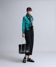 RSSFS10360 TRUNK HIROKO KOSHINO(ヒロココシノ) 配色ニットカーディガン グリーン