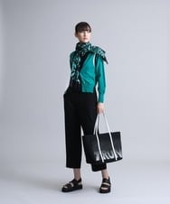 RSSFS10360 TRUNK HIROKO KOSHINO(ヒロココシノ) 配色ニットカーディガン グリーン