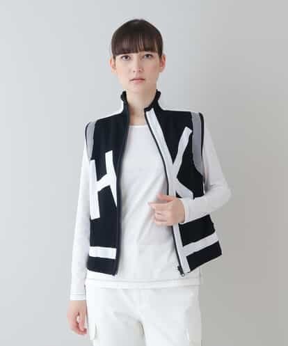 RSSFU40300 TRUNK HIROKO KOSHINO 【日本製】HKロゴジャガードニットベスト