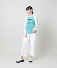 RSSHE15390 TRUNK HIROKO KOSHINO(ヒロココシノ) シアーニットボレロカーディガン/洗える ブラック