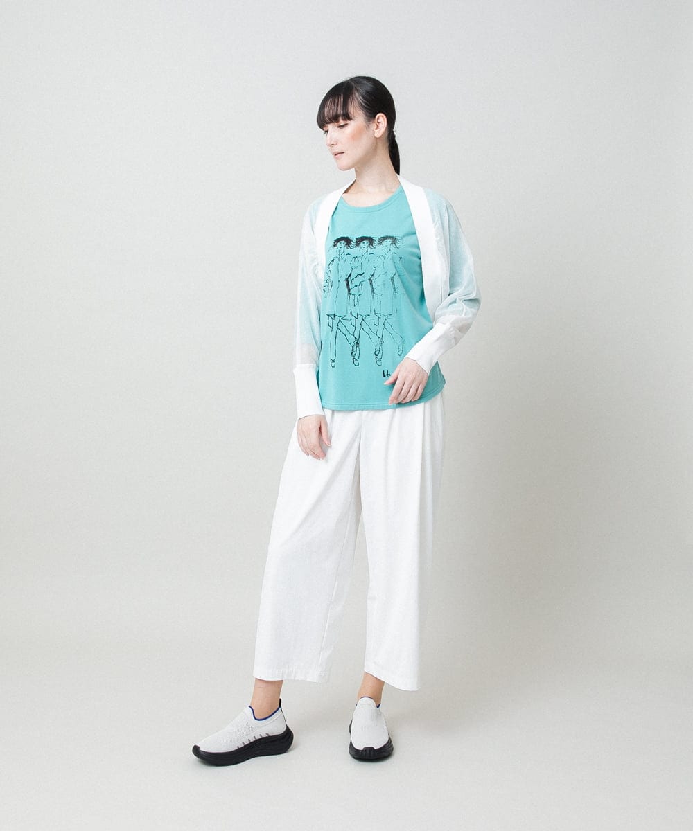 RSSHE15390 TRUNK HIROKO KOSHINO(ヒロココシノ) シアーニットボレロカーディガン/洗える ブラック