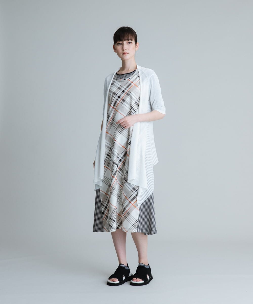 RSSHT60270 TRUNK HIROKO KOSHINO(ヒロココシノ) 【洗える】レーシーニットカーディガン ピンク