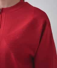 RSSJB05490 TRUNK HIROKO KOSHINO(ヒロココシノ) タックデザインボレロジャケット /洗える レッド