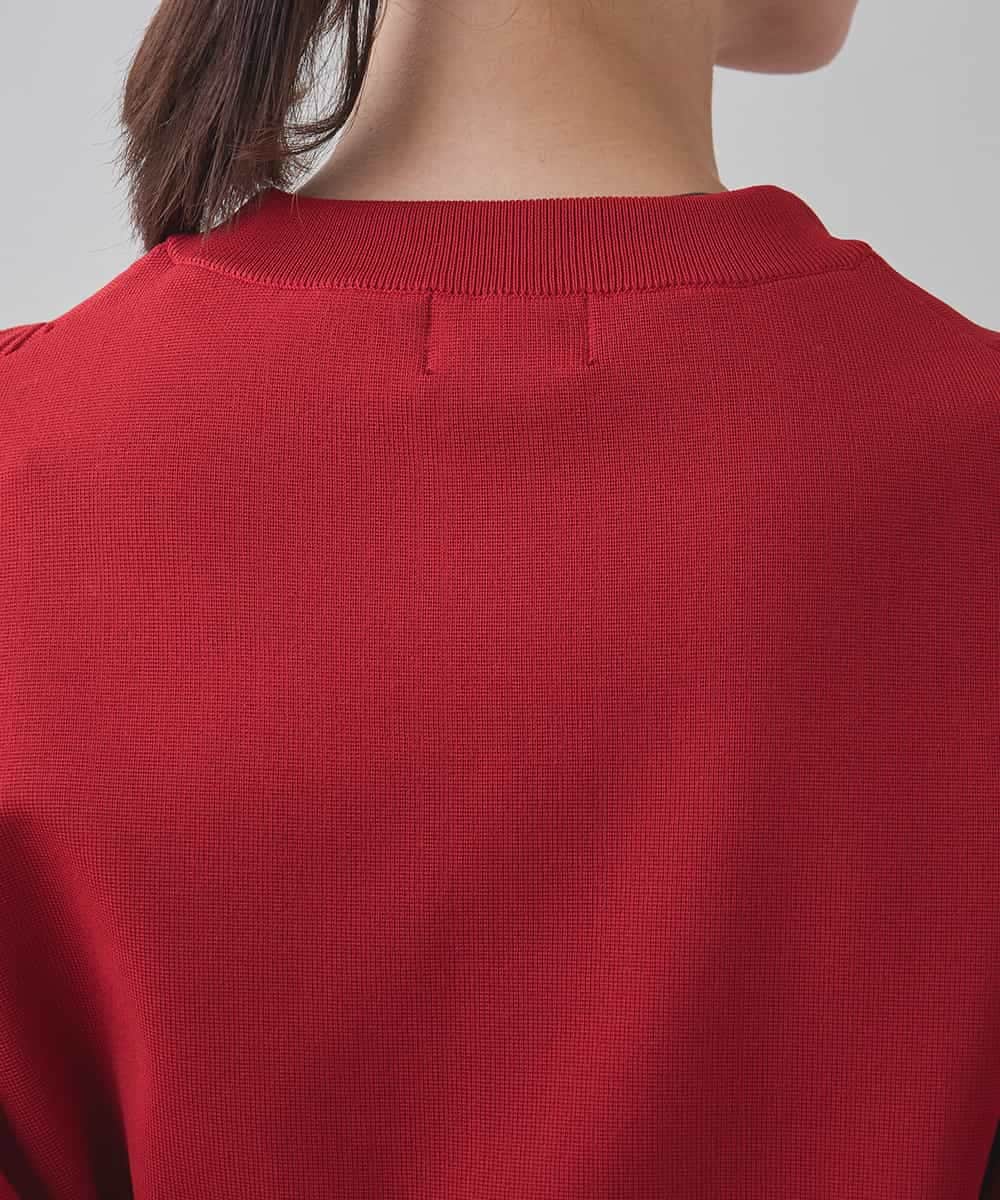 RSSJB05490 TRUNK HIROKO KOSHINO(ヒロココシノ) タックデザインボレロジャケット /洗える レッド