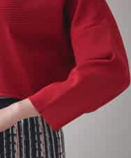 RSSJB05490 TRUNK HIROKO KOSHINO(ヒロココシノ) タックデザインボレロジャケット /洗える レッド