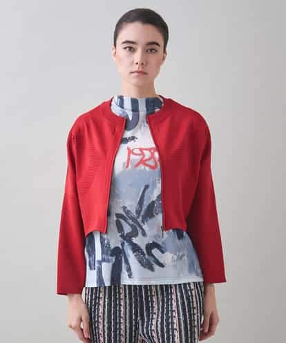 RSSJB05490 TRUNK HIROKO KOSHINO タックデザインボレロジャケット /洗える