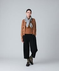 RSSJT10390 TRUNK HIROKO KOSHINO(ヒロココシノ) ジップアップニットカーディガン ベージュ