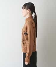 RSSJT10390 TRUNK HIROKO KOSHINO(ヒロココシノ) ジップアップニットカーディガン ベージュ