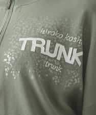 RSSJW09330 TRUNK HIROKO KOSHINO(ヒロココシノ) ロゴ刺繍ニットカーディガン /洗える カーキ