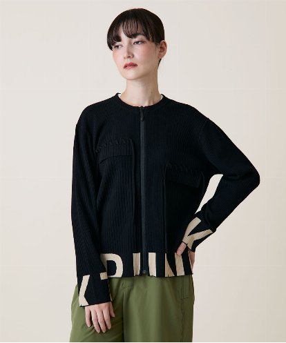 RSSLD09590 TRUNK HIROKO KOSHINO ロゴアクセントニットカーディガン