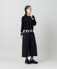 RSSLD09590 TRUNK HIROKO KOSHINO(ヒロココシノ) ロゴアクセントニットカーディガン ブラック