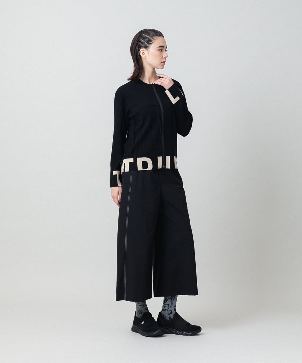 RSSLD09590 TRUNK HIROKO KOSHINO(ヒロココシノ) ロゴアクセントニットカーディガン ブラック