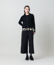RSSLD09590 TRUNK HIROKO KOSHINO(ヒロココシノ) ロゴアクセントニットカーディガン ブラック