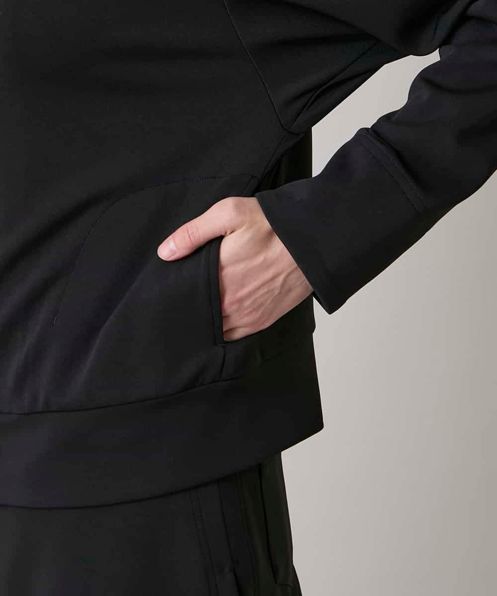 RSTAE18630 TRUNK HIROKO KOSHINO(ヒロココシノ) 小付きドットブロッキングデザインパーカー/洗える ブラック