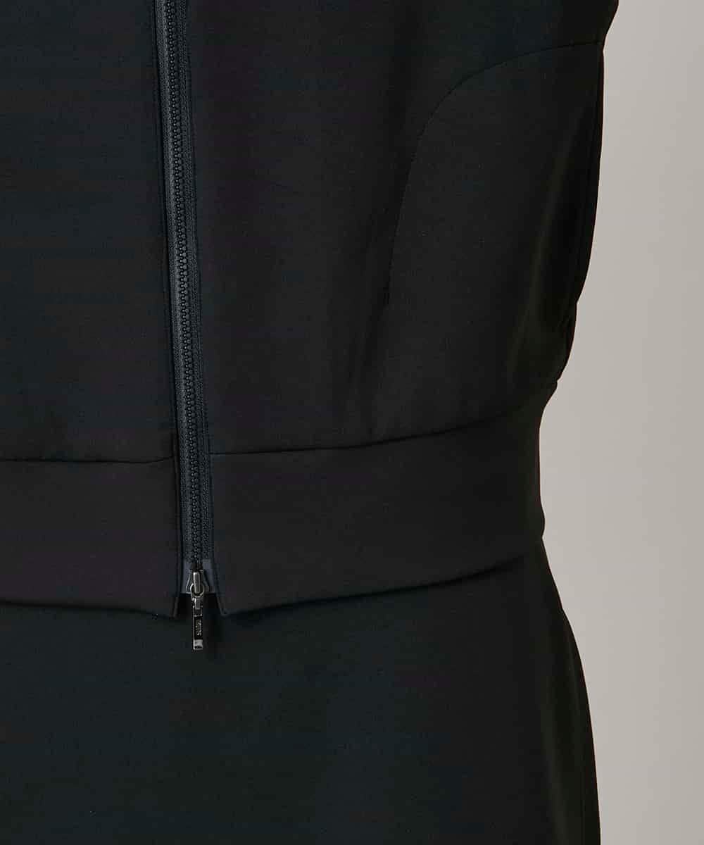 RSTAE18630 TRUNK HIROKO KOSHINO(ヒロココシノ) 小付きドットブロッキングデザインパーカー/洗える ブラック