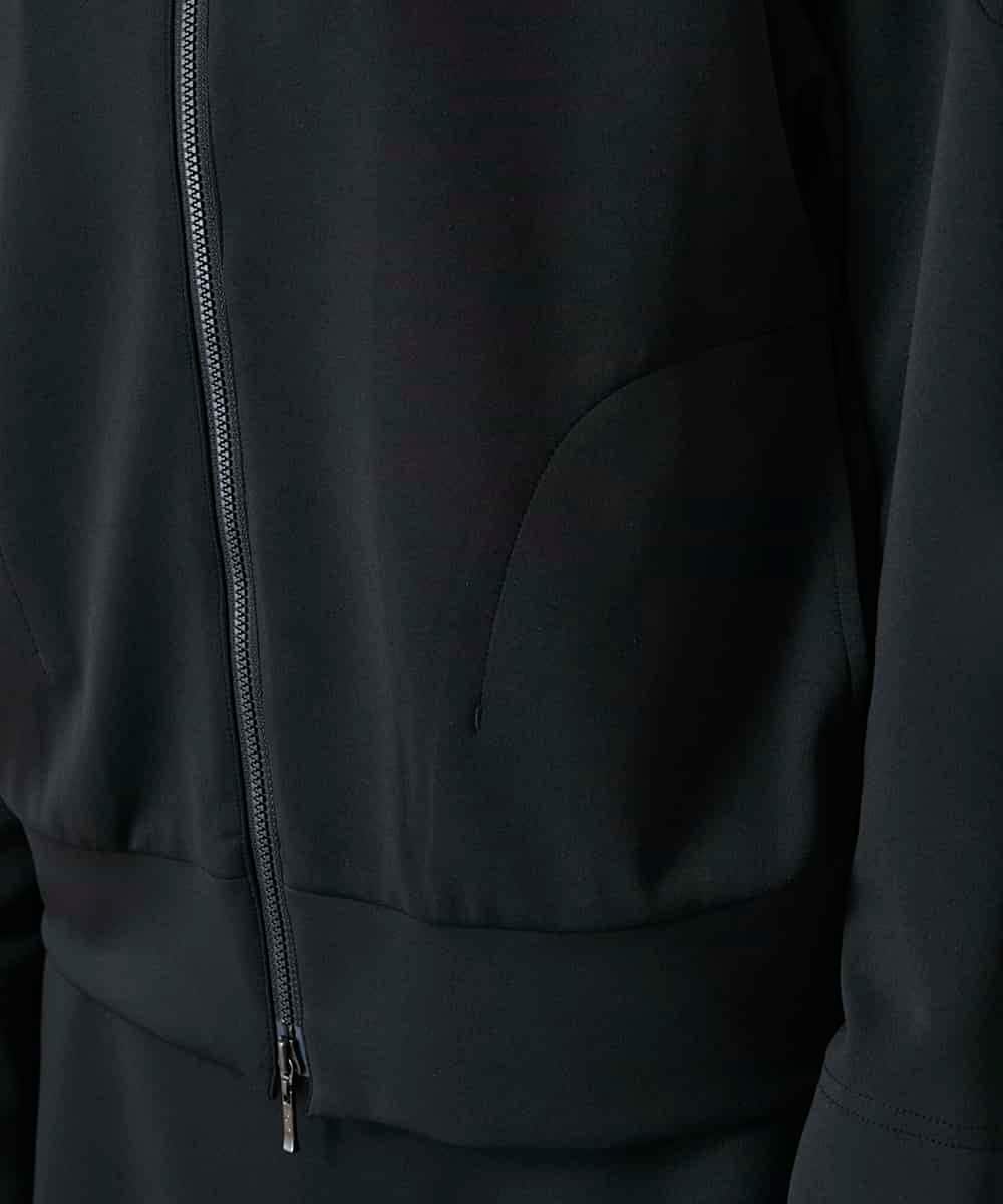 RSTAE18630 TRUNK HIROKO KOSHINO(ヒロココシノ) 小付きドットブロッキングデザインパーカー/洗える ブラック