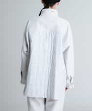 RSTCP40450 TRUNK HIROKO KOSHINO(ヒロココシノ) 【洗える】ウールライクシャツジャケット アイボリー