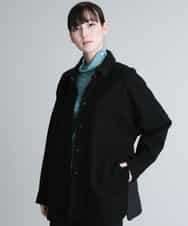 RSTCP40450 TRUNK HIROKO KOSHINO(ヒロココシノ) 【洗える】ウールライクシャツジャケット ブラック