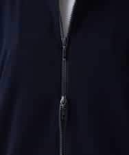 RSTEE32560 TRUNK HIROKO KOSHINO(ヒロココシノ) ドロストギャザーリブニットブルゾン /日本製/洗える ネイビー