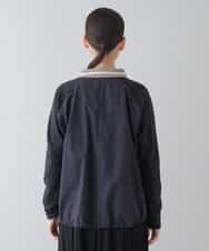 RSTEU41400 TRUNK HIROKO KOSHINO(ヒロココシノ) 【洗濯機で洗える】異素材ドッキングジップアップブルゾン ブラック