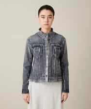 RSTFD02590 TRUNK HIROKO KOSHINO(ヒロココシノ) 立体ストレッチデニムスタンドカラージャケット/日本製/洗える ネイビー