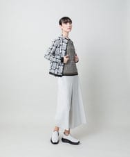 RSTFD04430 TRUNK HIROKO KOSHINO(ヒロココシノ) ファジーフラワーチュールブルゾン/日本製/洗える ブラック