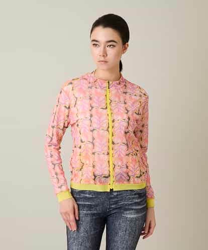 RSTFD04430 TRUNK HIROKO KOSHINO ファジーフラワーチュールブルゾン/日本製/洗える