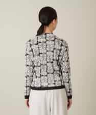 RSTFD04430 TRUNK HIROKO KOSHINO(ヒロココシノ) ファジーフラワーチュールブルゾン/日本製/洗える ブラック