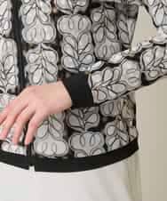 RSTFD04430 TRUNK HIROKO KOSHINO(ヒロココシノ) ファジーフラワーチュールブルゾン/日本製/洗える ブラック