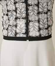 RSTFD04430 TRUNK HIROKO KOSHINO(ヒロココシノ) ファジーフラワーチュールブルゾン/日本製/洗える ブラック